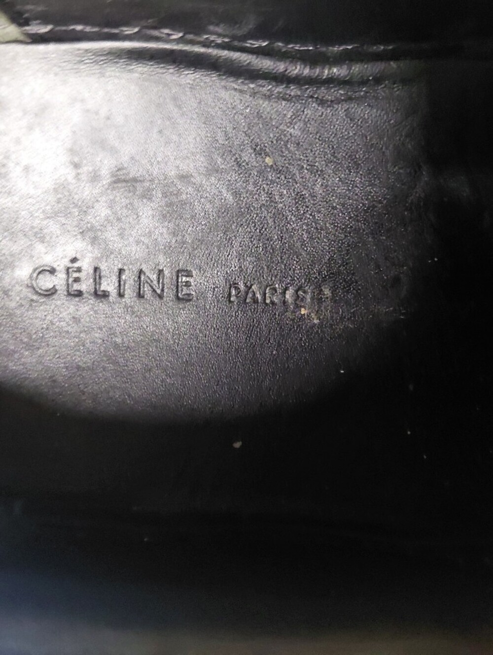 Celine Black Leather Slip-On Sneakers with Kiltie Fringe Detail Size 6 - Picture 5 of 10
